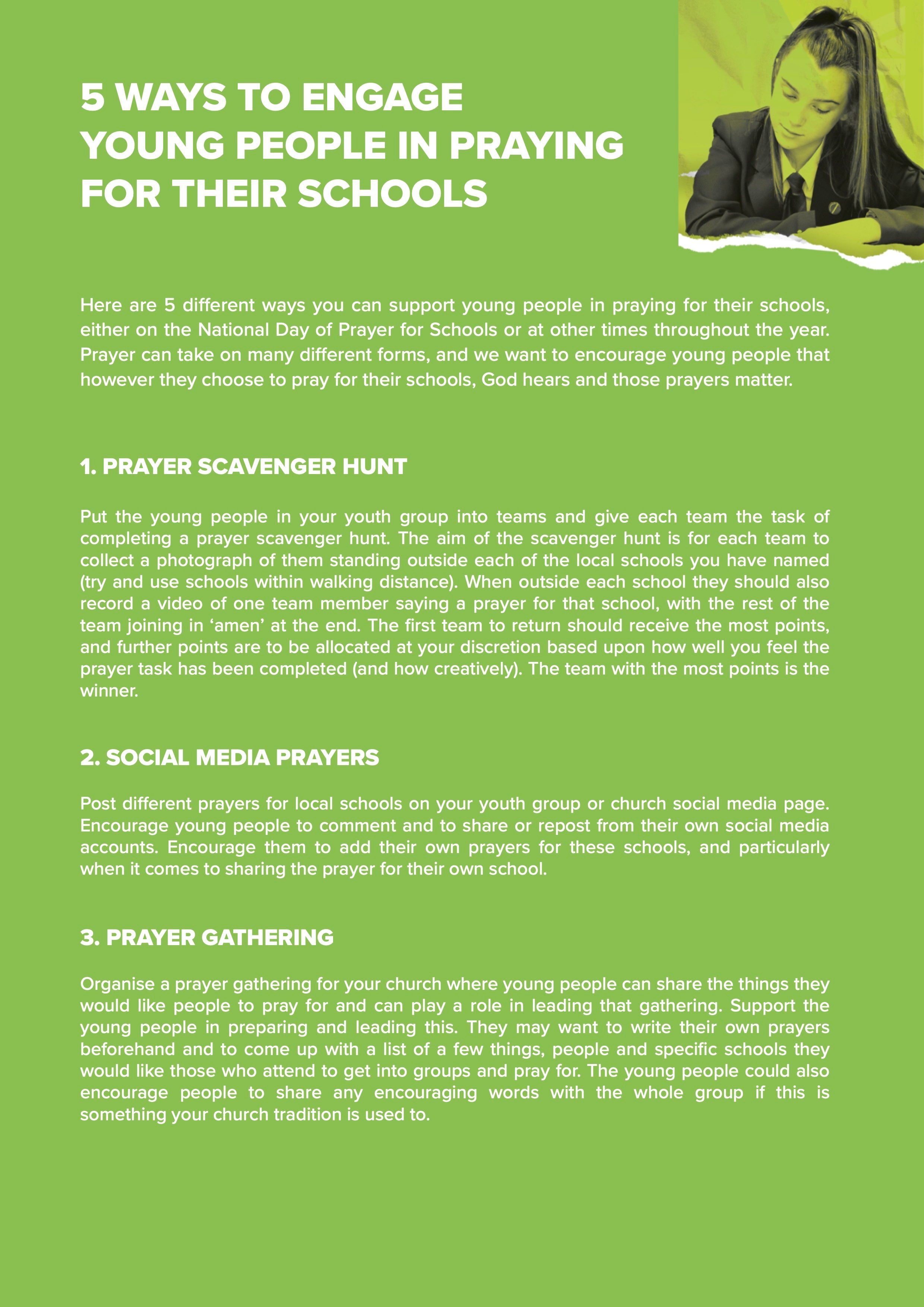 5 ways to engage young people in praying for their schools 5 ways to engage young people in praying for their schools