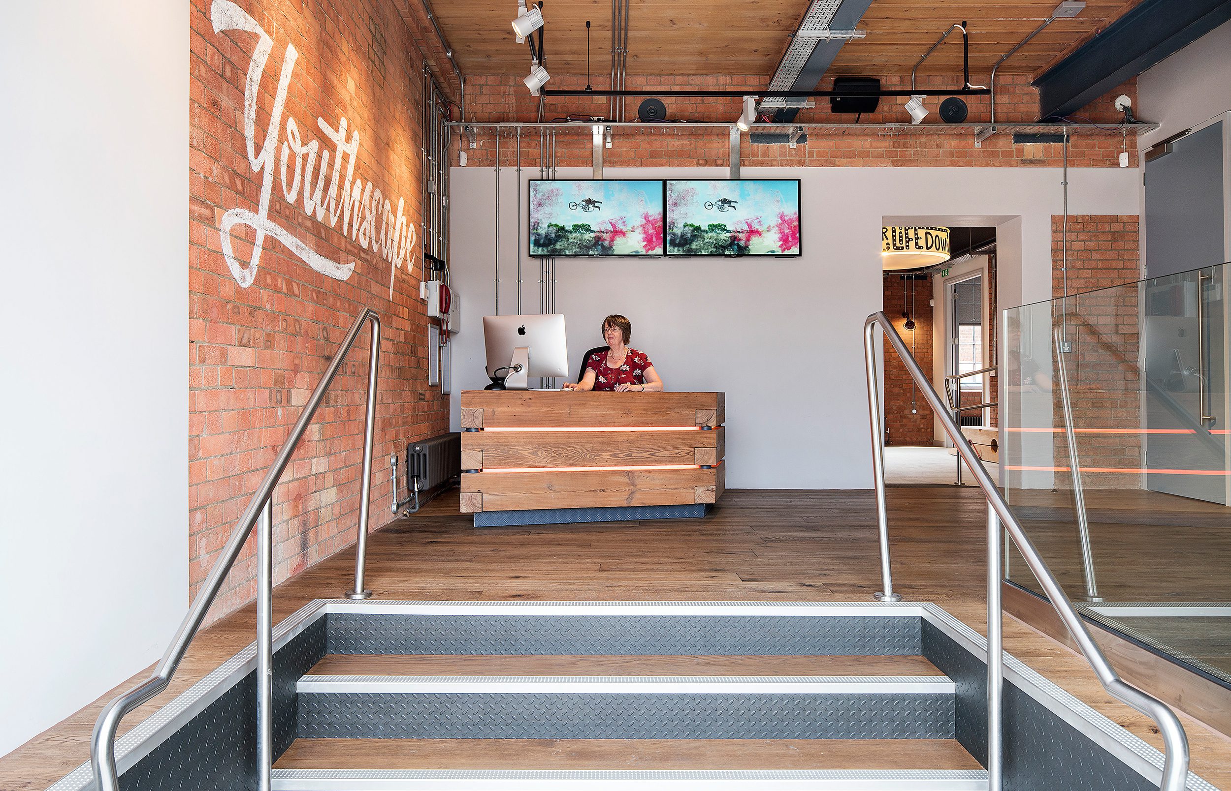 The entrance to the conference floor with our open reception.