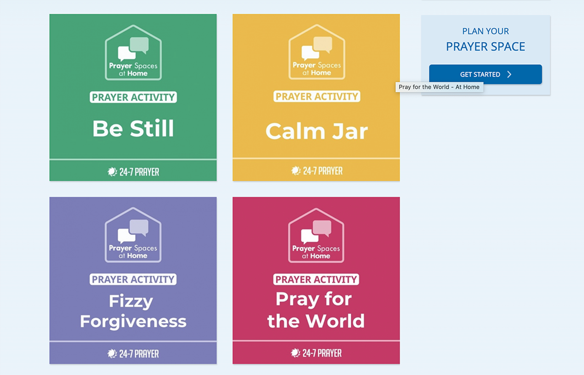 Liveblog prayerspace