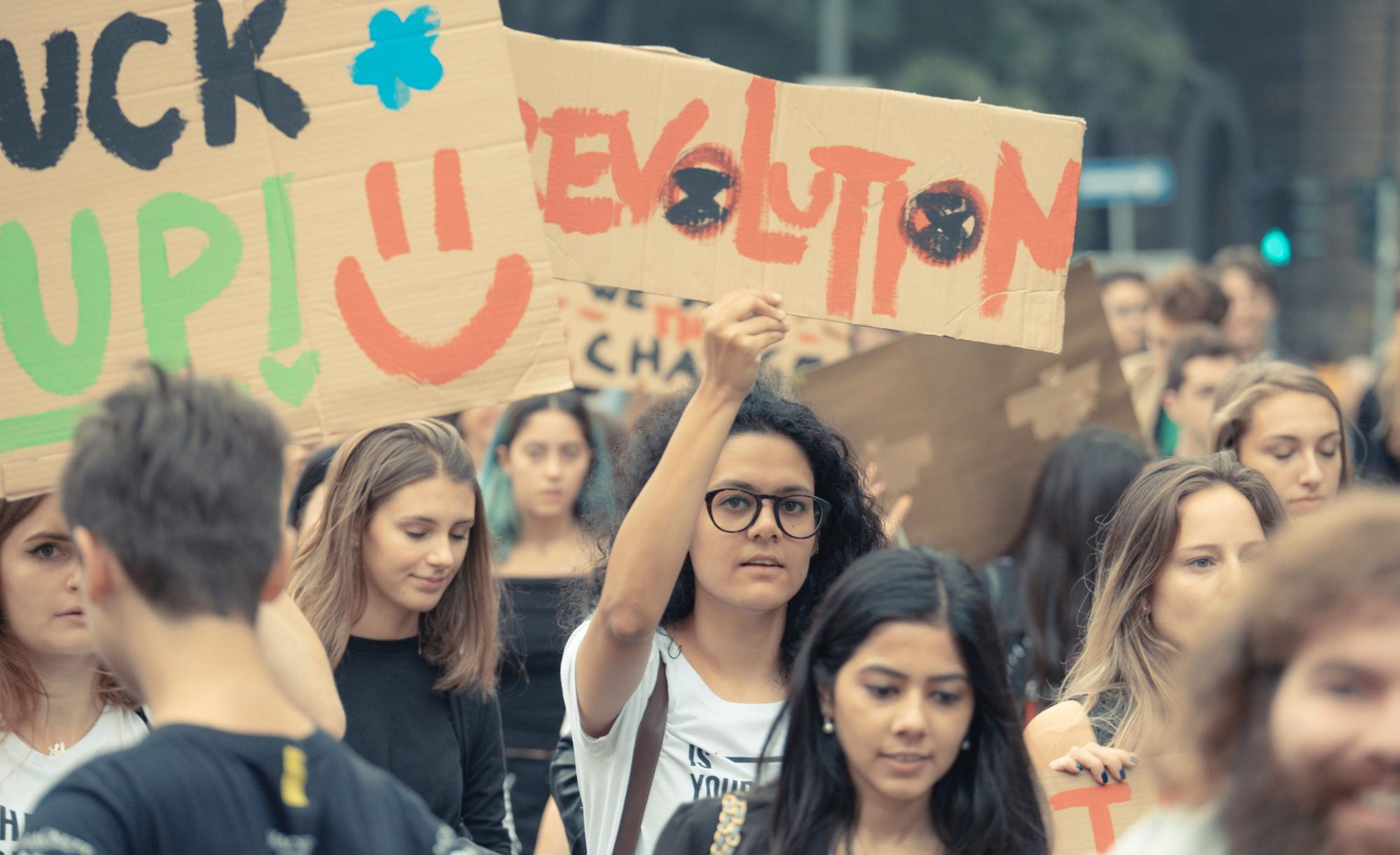climate protest crop