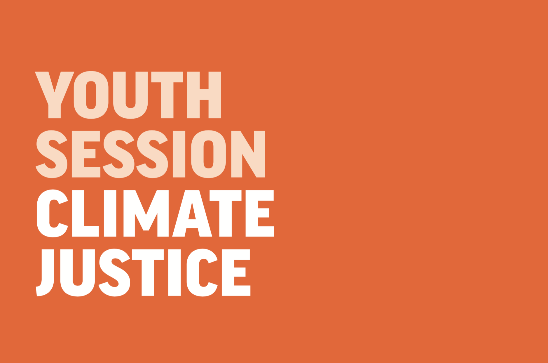 Youth Session: Climate Justice